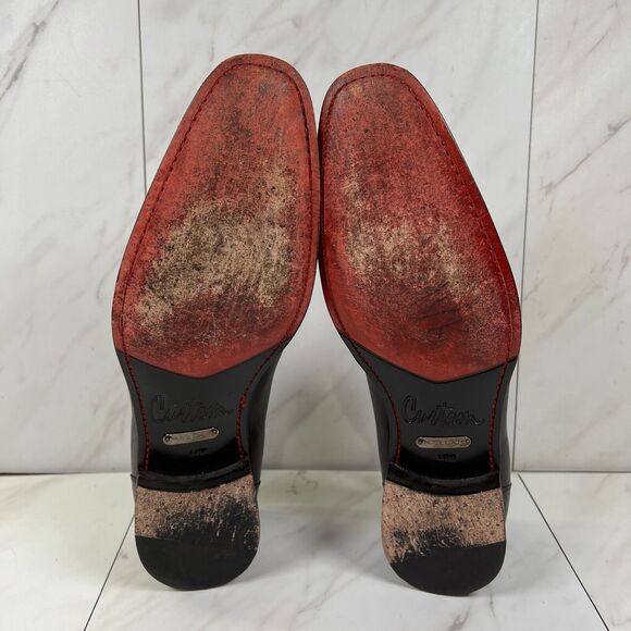 Mezlan Custom Novara II Mens Size 11 Black Leather Slip On Tassel Dress Loafers - Picture 6 of 8